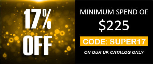 Promo: Get 17% discount with $225 minimum spend on our UK catalog