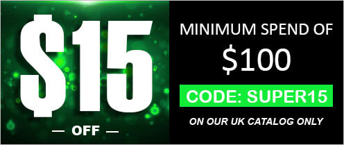 Promo: Save $15 with $100 spend on our UK catalog
