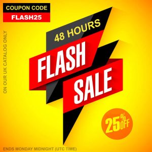 Flash Sale: 25% off on our UK catalog